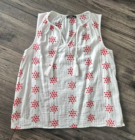 Letný biely top bez rukávov 42, f&f,42