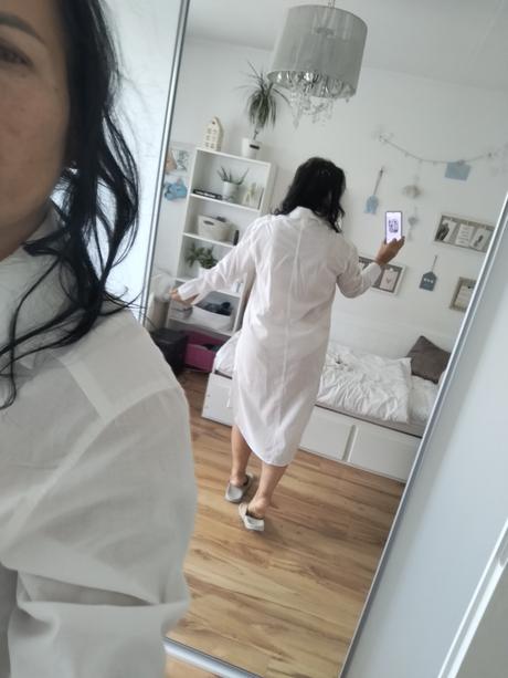 Dlhé košeľové šaty, h&m,m