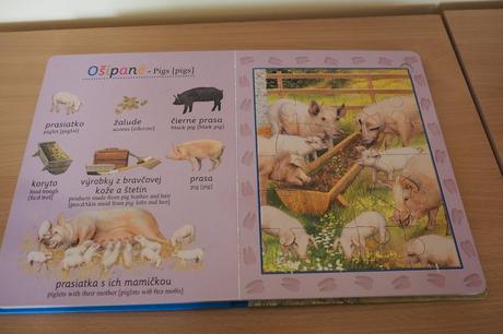 Detská puzzle kniha farma, 