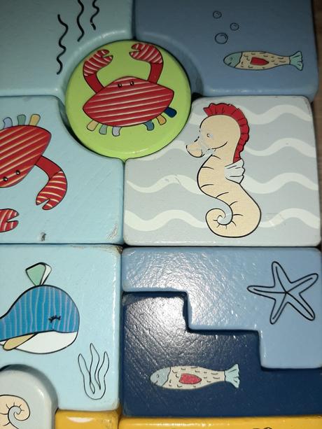 Drevené kocky more 17 kusov, 