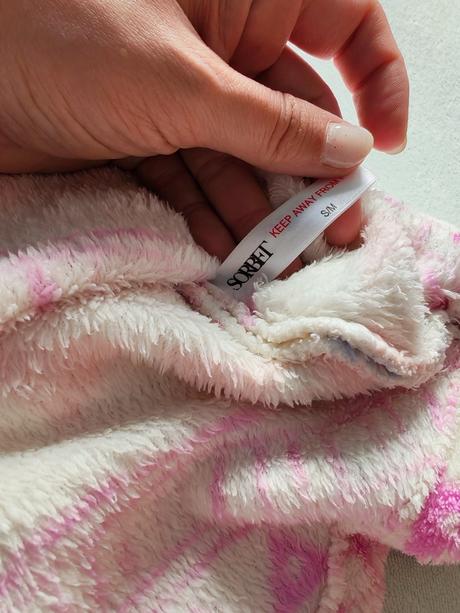 Plyšové pončo sorbet, m