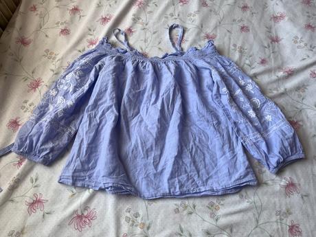 Letná košieľka s vyšívanými rukávmi, primark,s