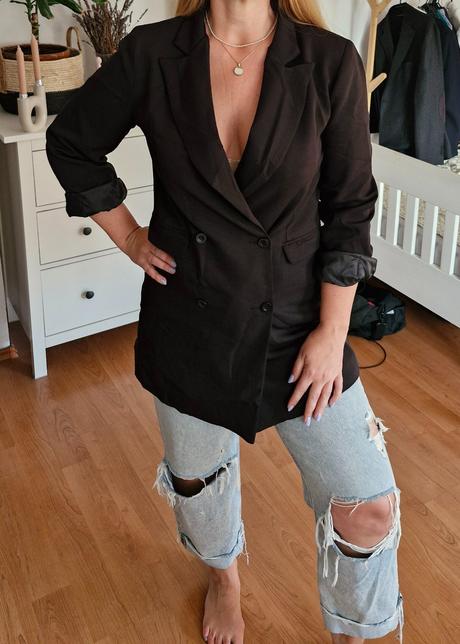 Oversize predĺžené sako trendyol, l