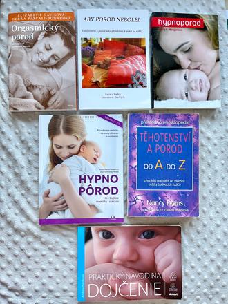 Knihy tehotenstvo, pôrod, dojčenie spolu 6 kusov, 