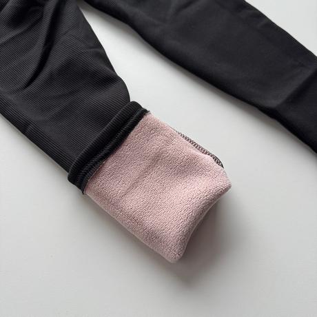 Dievčenské zateplené legíny so zeleným srdiečkom, 122 - 152