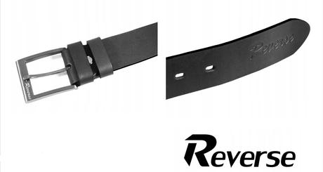 Pánsky kožený opasok reverse čierna,