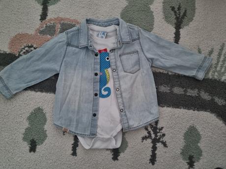 Riflová košeľa zara, zara,74