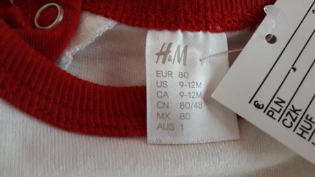Vianočné tričko , h&m,80