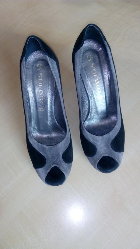 Lodičky z brúsenej kože zn. stifbut taliansko, 38