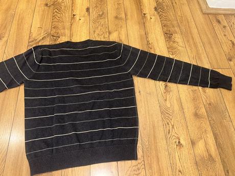 Čierny pánsky sveter páskovaný - gate, gate,xl