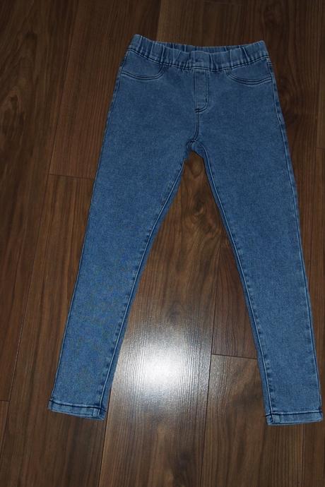 Elastické rifle 1x oblečené, kik,146