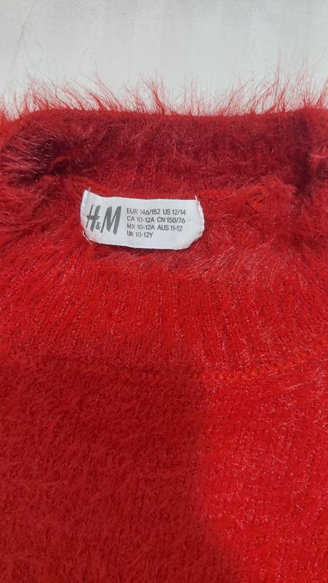 Chlpaty pulovrik, h&m,146