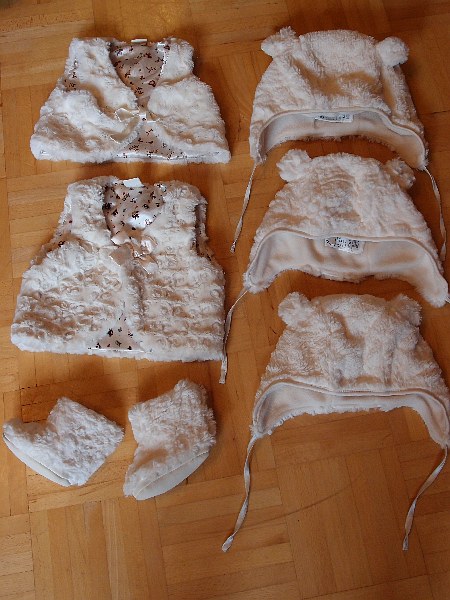 Chlpatková čiapka s uškami "macko" 12 - 18 mes., h&m,86