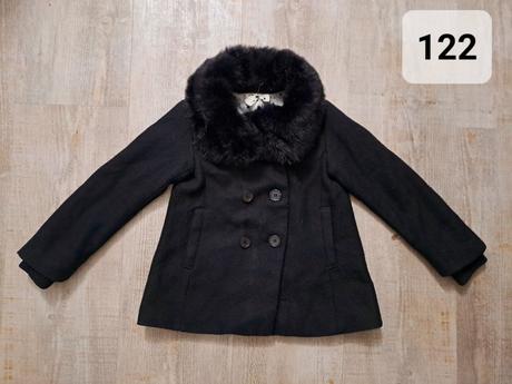 Kabátik s umelou kozusinkou, h&m,122