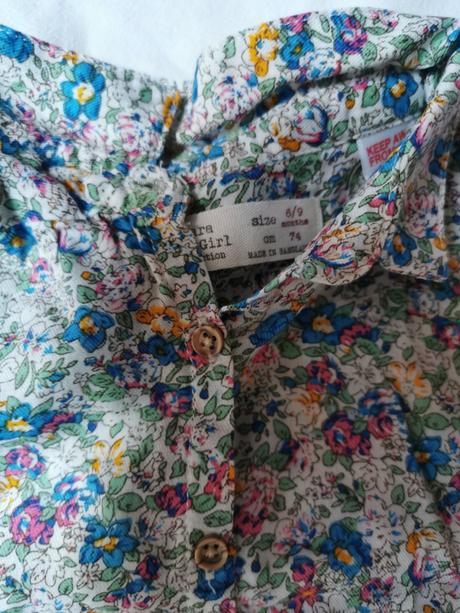 Kvietkovaná košieľka, zara,74