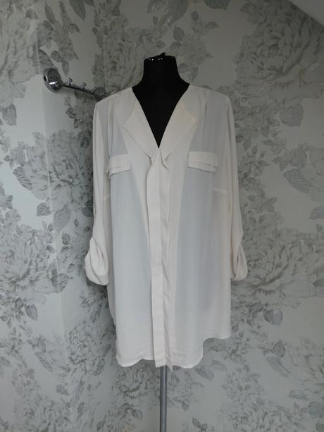 Luxusna bluzka s roll-up rukavom, 48