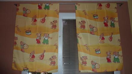 Veselý záves s macíkmi - 2ks, 