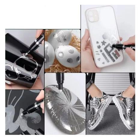 Chrómové fixky strieborné (chrome paint marker), 