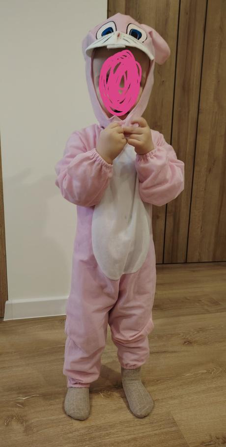 Karnevalový kostým ružový zajačik, 