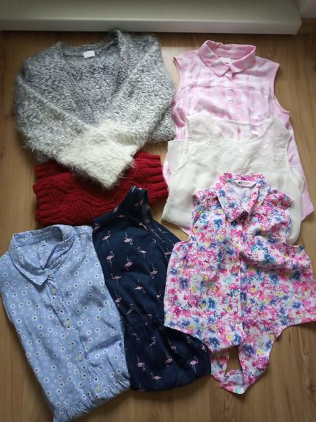 Balik saty, 3x bluzka, sveter,nakrcnik, 146/152, 140–152