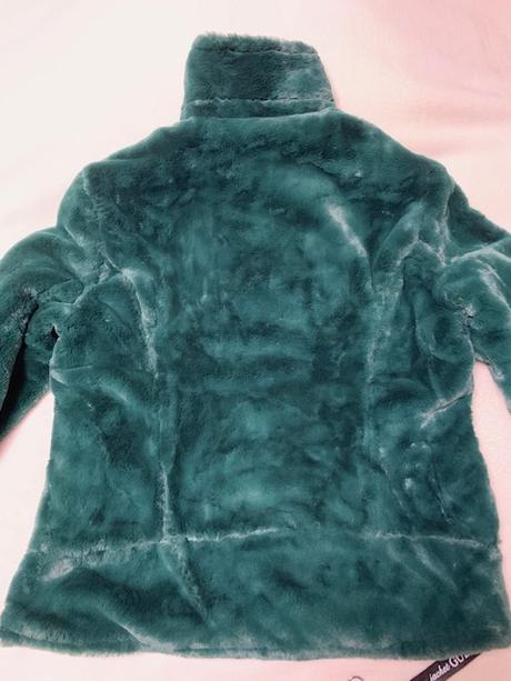 Obojstranná zelená bunda s kožušinou guess jeans, guess,l / m