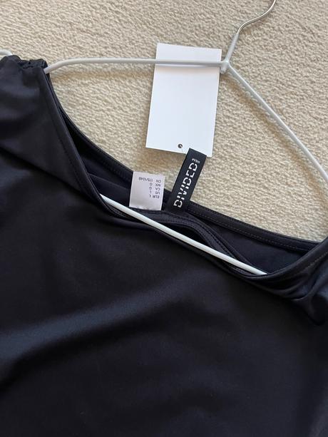 Čierne satenove šaty h&m, h&m,l