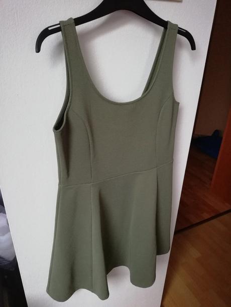 Olivové/khaki šaty l/40, h&m,l