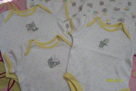 Body s krátkym rukávom 3-6m / 5ks, disney,68