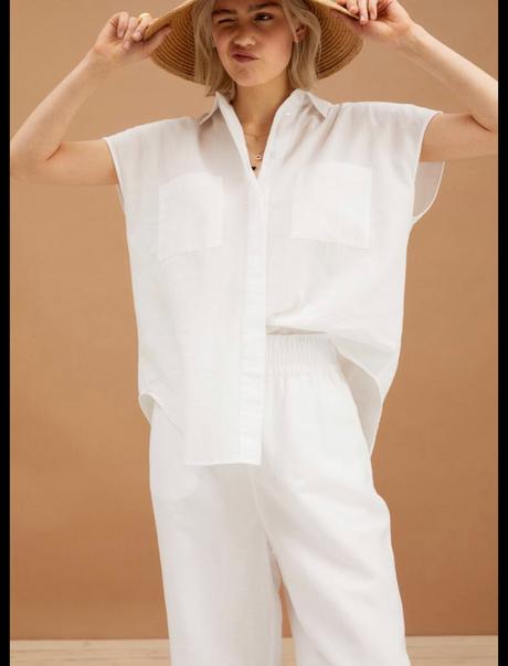 Ľanové nohavice h&m, h&m,s