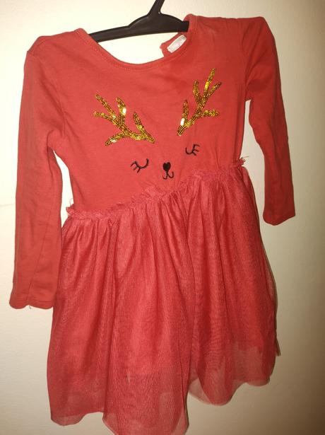 Dievčenské vianočné šaty 2x, 92