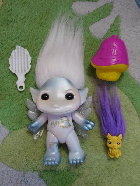 Perleťový zelf s hrebeňom 18 cm a mini zelf,