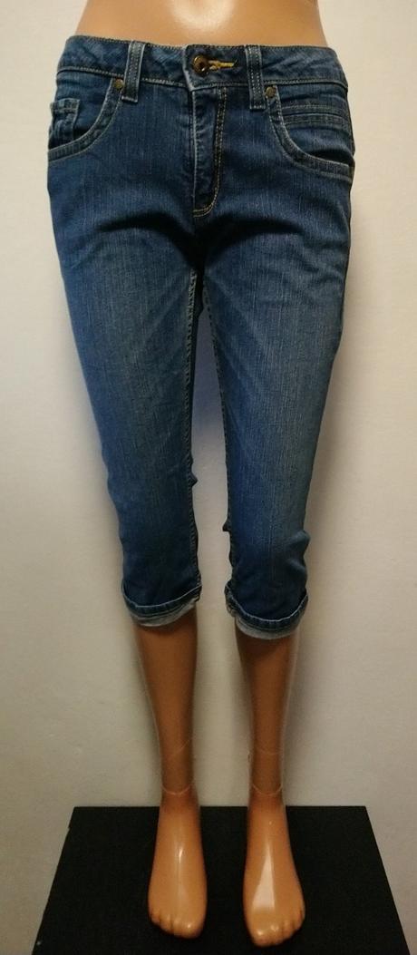 Dámske riflové elastické trištvrťáky, yessica, yessica,s