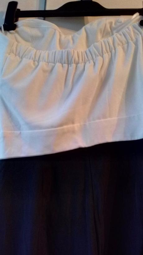 Elegantný  bielo-čierny overal na zips, tally weijl,s