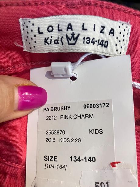 Dievčenské ružové tenké džínsy lola liza (134-140), 134 / 140