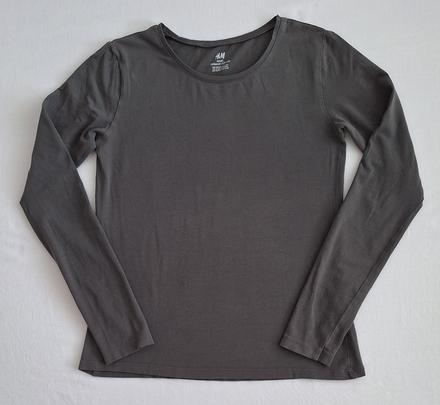 Tričko šedo-olivové, h&m,158