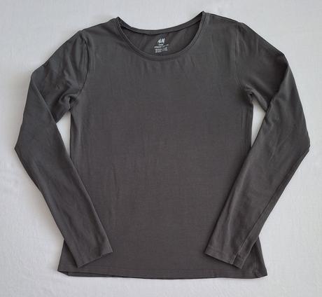 Tričko šedo-olivové, h&m,158