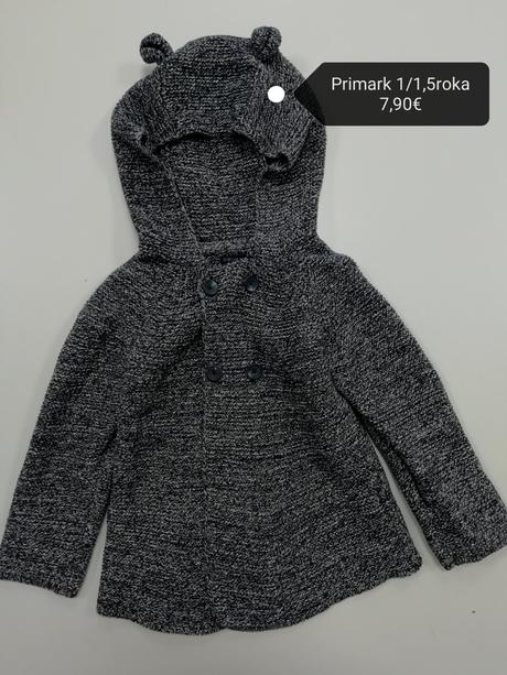 Modrý sveter s kapucou, primark,86