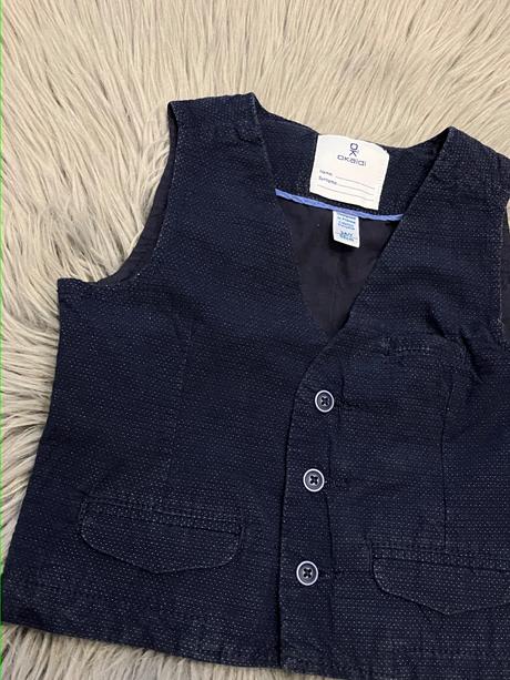 Chlapčenská elegantná vesta bodkovaná (98), 98