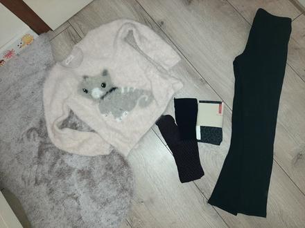 Balíček mačička, zateplené legíny, 122–134