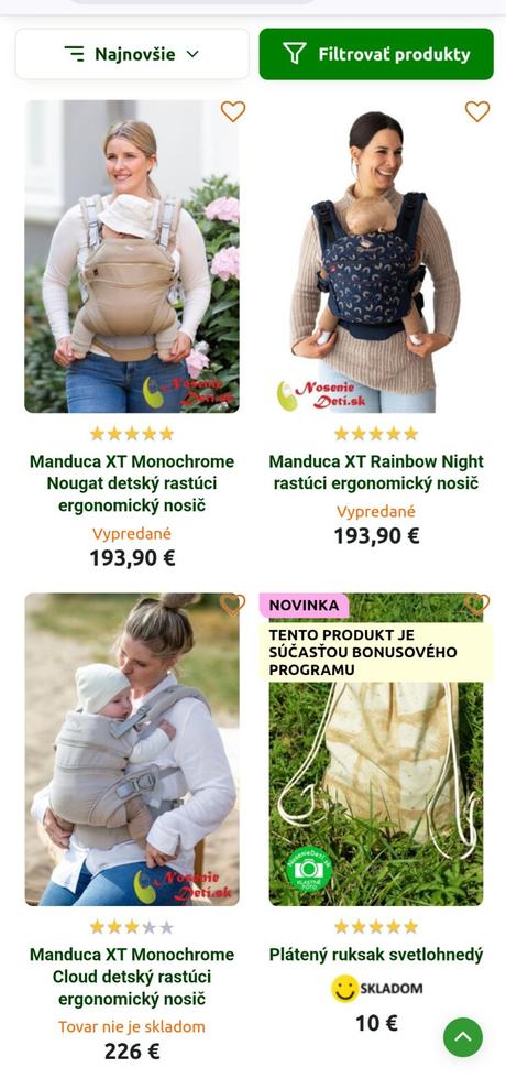 Ergonomický nosič manduca, manduca