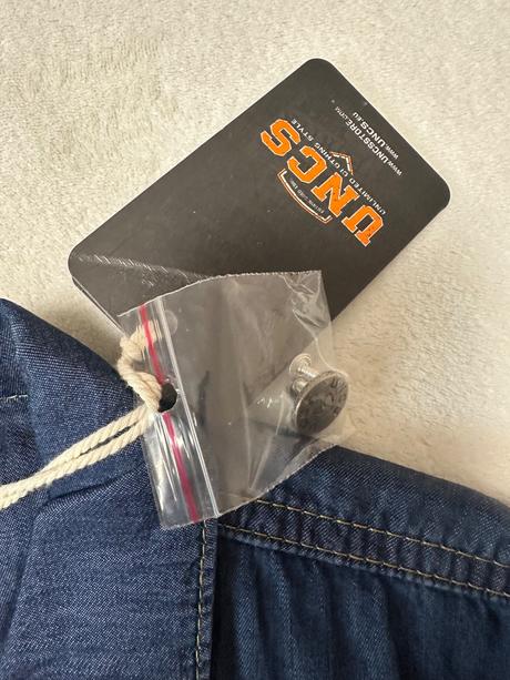 Džínsové dlhé šaty s opaskom zn. uncs, m / s