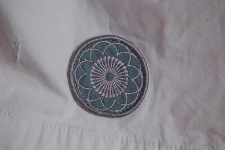 Ružová bundička s patentom,reflexka, h&m,86