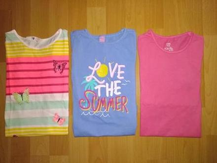 Trička 3ks - vel.122, h&m,122