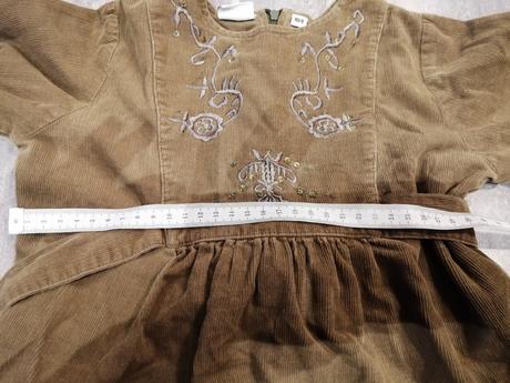 Prémiové kordové ľahké šaty v104, 5-6r, zn.topo, 104