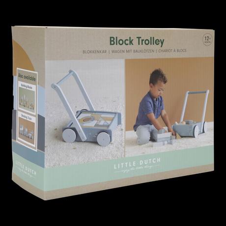 Little dutch vozíček s kockami blue ocean 7021ld, 