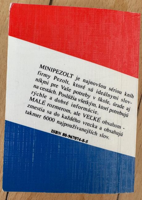 Slovensko-anglický mini slovník za 1.5eur, 
