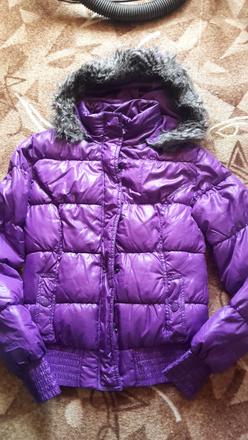 Fialová zimná vetrovka, kenvelo,xs