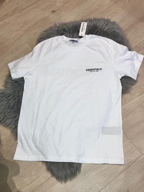 Pánske biele tričko krátky rukáv essential, m