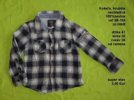 Teplejšia košeľa h&m, h&m,104
