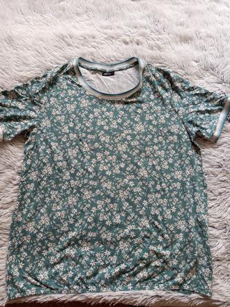 Zelené tričko so vzorom, xl